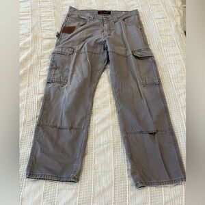 Wrangler RIGGS Ripstop Ranger Double Knee Work Pants Gray 35x29.5